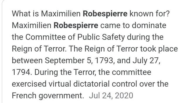 What did Robespierre want to focus on-example-1