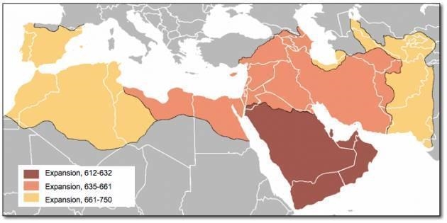 Based on this map of the early Islamic empires, in which economic activity would they-example-1