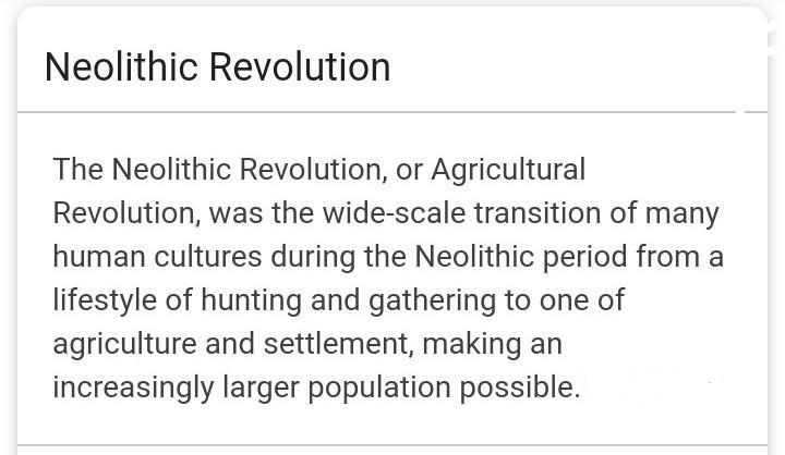 What is the Neolithic Revolution-example-1