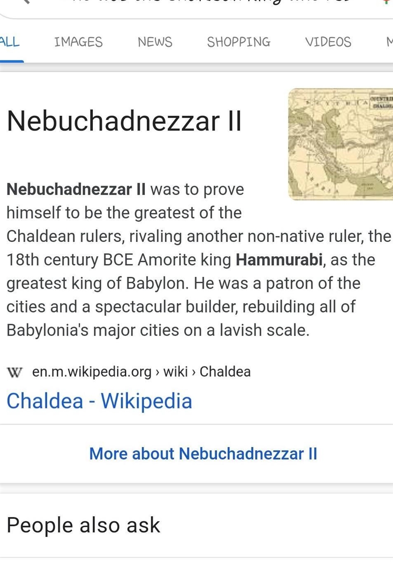 5. Who was the Chaldean king who rebuilt Babylon? a. province b. astronomer c. Nineveh-example-1