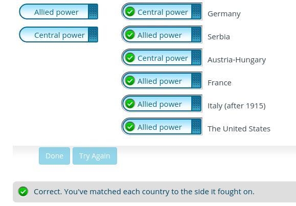 The multiple alliances that preceded the war shifted to become two alliances—the Central-example-1