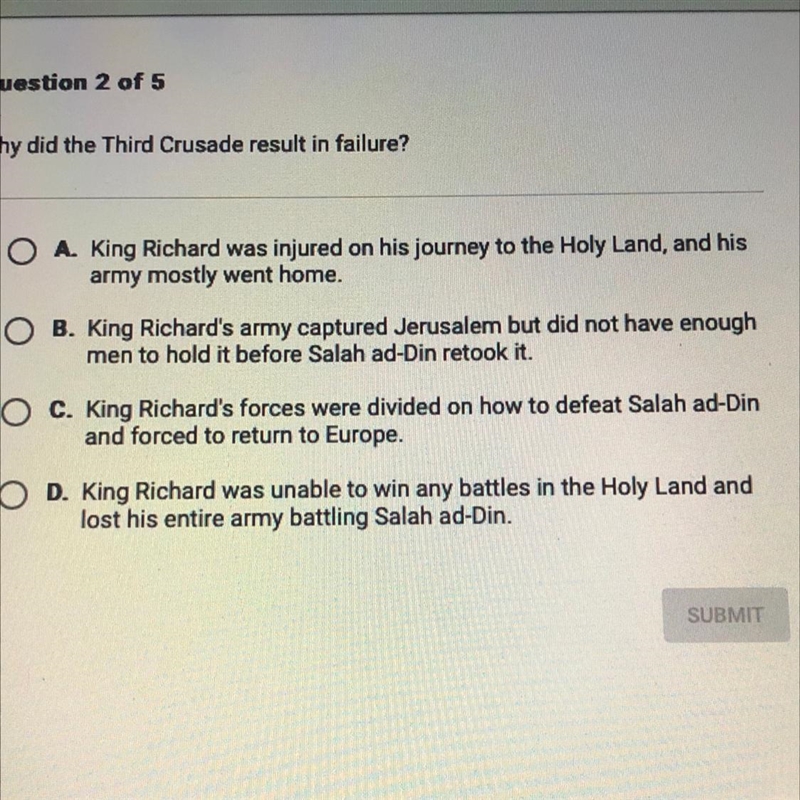 Why did the Third Crusade result in failure?-example-1