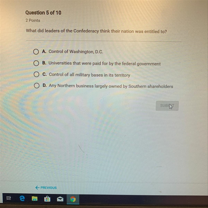 What did leaders of the Confederacy think their nation was entitled to?-example-1