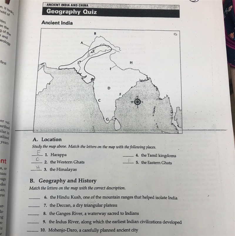 I need the answer for : _ 4. The Tamil kingdoms And all part B please I really need-example-1