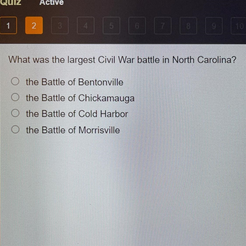 What was the largest Civil War battle in North Carolina?-example-1