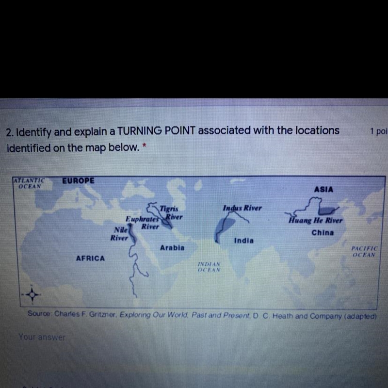 Identify and explain a turning point associated with the locations identified on the-example-1