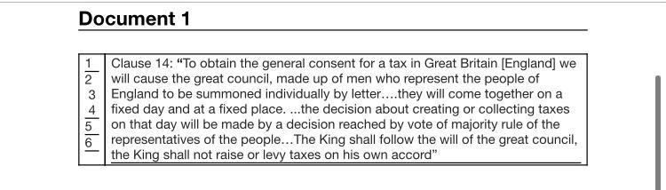 1d) How does the Magna Carta limit or restrict the power of the King according to-example-1