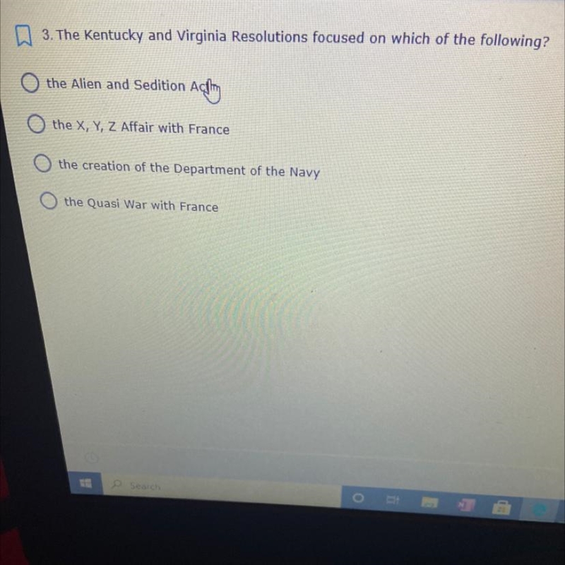 The Kentucky and Virginia resolutions focused on which of the following-example-1