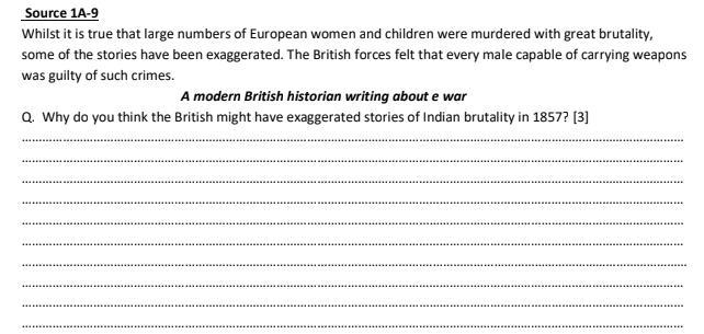 Why do you think the British might have exaggerated stories of Indian brutality in-example-1