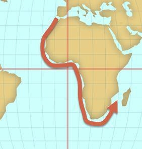 The map below shows the exploration route taken by __________. A. Cabral B. Columbus-example-1