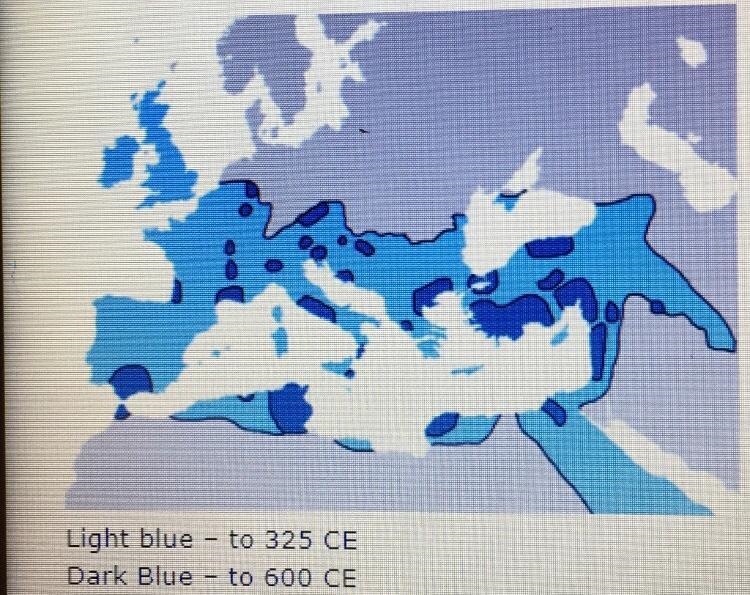 This map of the Middle East and Southern Europe traces the spread of what religion-example-1