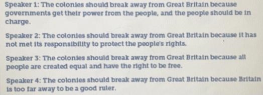 Which speaker is most clearly using the Enlightenment idea of the social contract-example-1