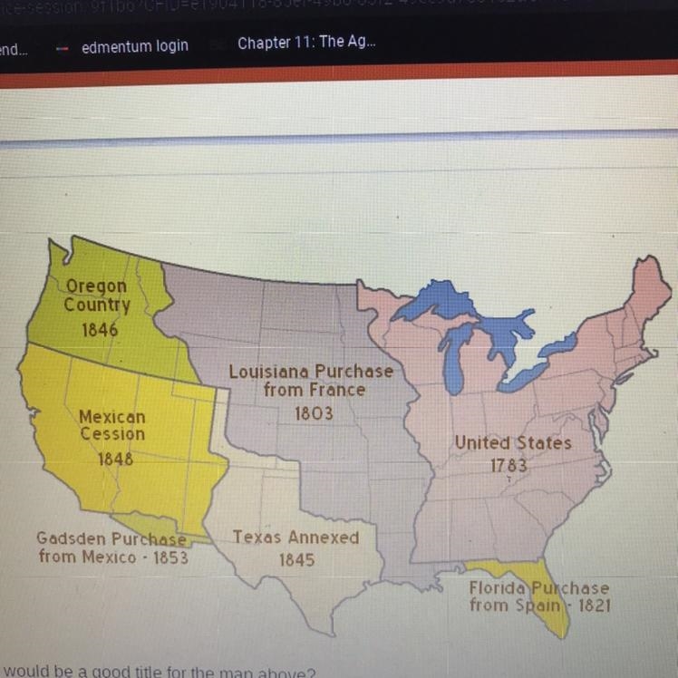 Which of the following would be a good tile for the map above? A. Territorial Acquisitions-example-1