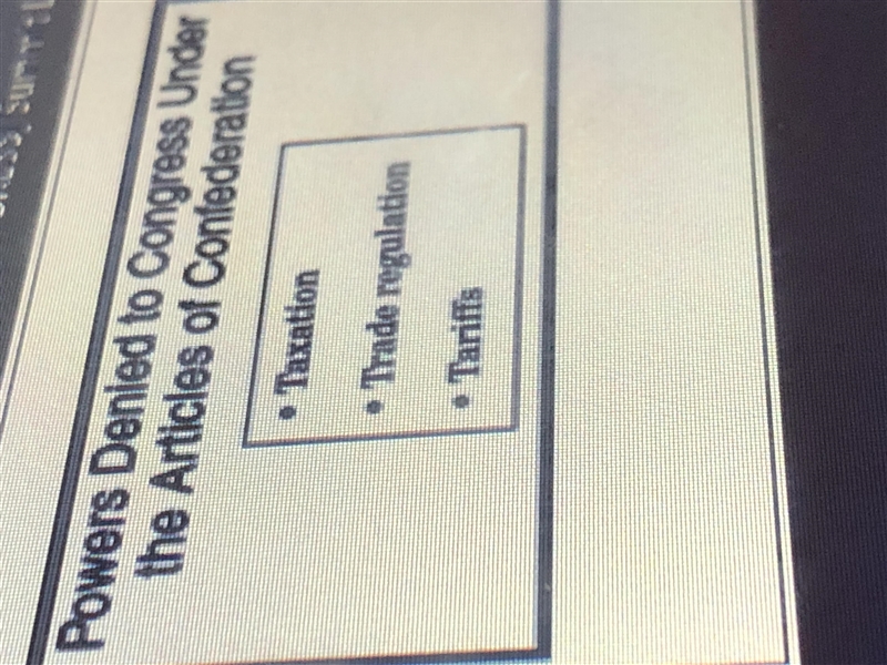 Under the articles of confederation congress was denied the powers below because the-example-1