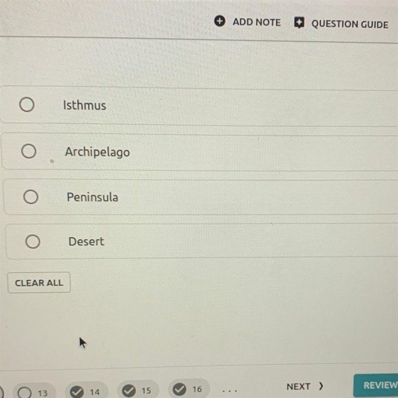 What kind of landforms make up Hawaii in the United States and the Falklands in South-example-1