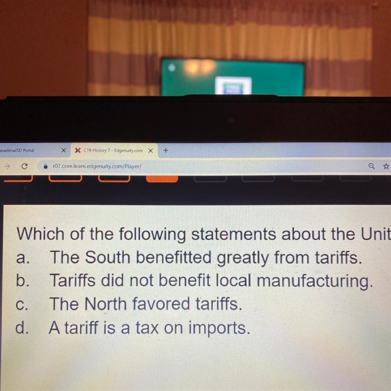 Which statement of the US in 1861 is false?-example-1