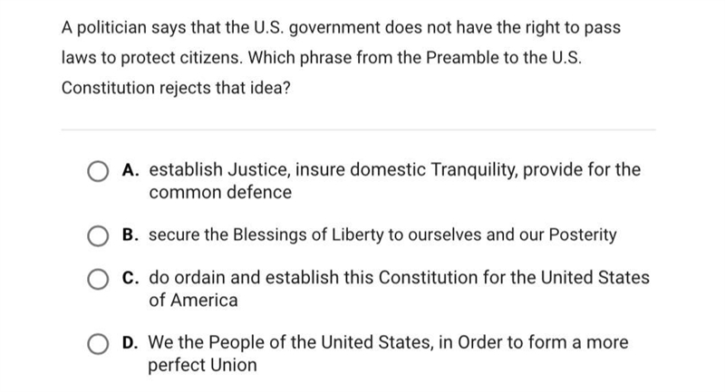 HELP ASAP PLSS! ⚠️⚠️ A politician says that the U.S. government does not have the-example-1