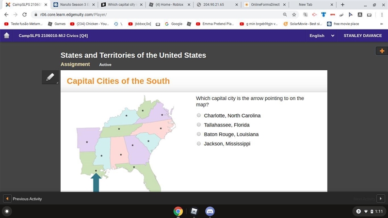 Which capital city is the arrow pointing to on the map?-example-1