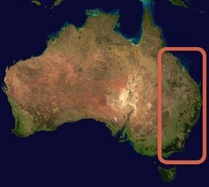 Which of Australia’s physical features is circled on the map above? A. the Central-example-1