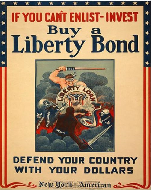 The image below is a poster made during World War I. Based on this poster, what conclusion-example-1