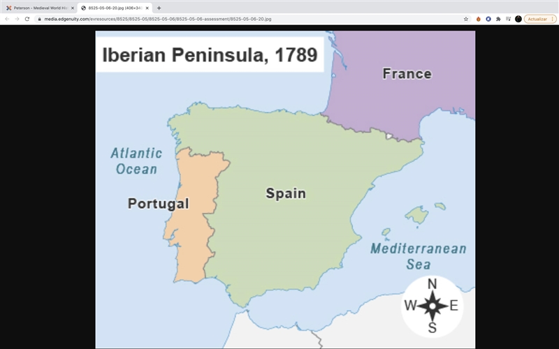 According to the map, what was the outcome of the Reconquista? Muslims controlled-example-1