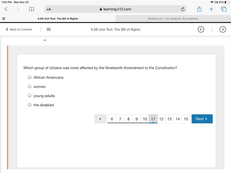 Which group of citizens was most affected by the Nineteenth Amendment to the Constitution-example-1