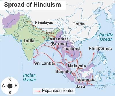 Why do the majority of Hindus live in India and Nepal? A.Hinduism requires its followers-example-1