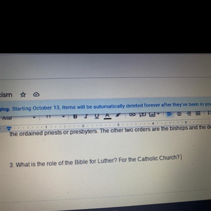 What is the role of the Bible for Luther? For the Catholic Church-example-1