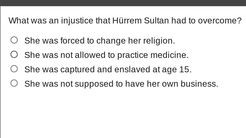 What was an injustice that Hürrem Sultan had to overcome?-example-1