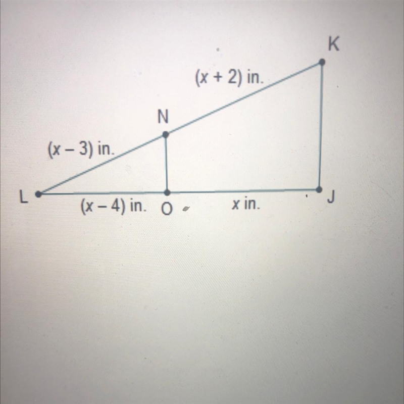 50 POINTS! Which value of x would make NO ll KJ?-example-1