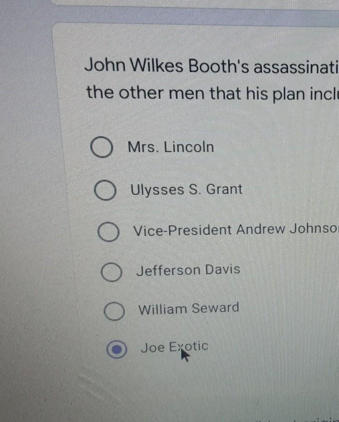 John Wilkes Booth's assassination plan was for more than Lincoln. Check the other-example-1