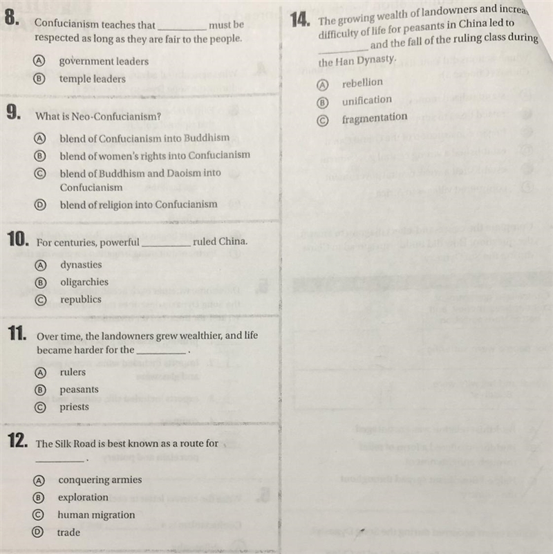 8) 9) 10) 11) 12) 14) QUESTIONS IN PICTURE. NEED HEP ASAP...-example-1