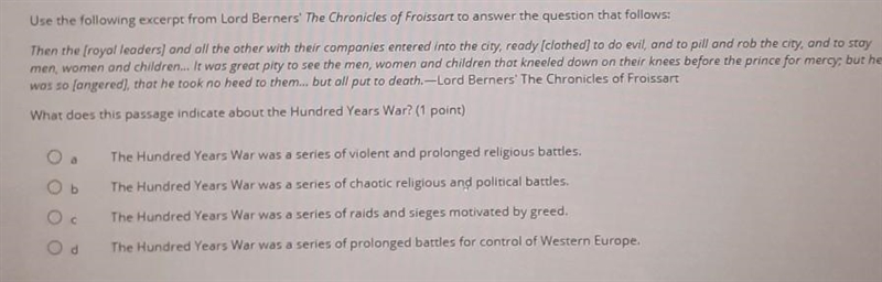 HELP ASAP FOR TEST PLEASE!!!! Use the following excerpt from Lord Berners' The Chronicles-example-1