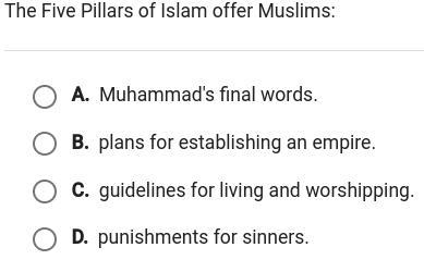 The Five Pillars of Islam offer Muslim:-example-1