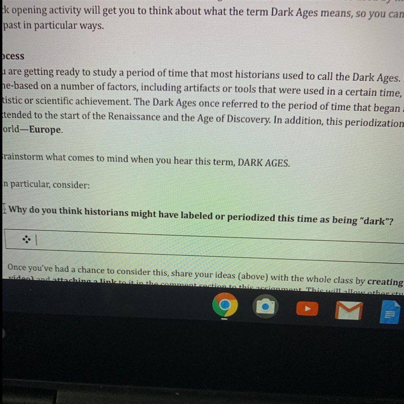 I Why do you think historians might have labeled or periodized this time as being-example-1