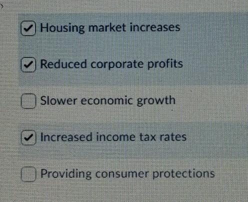 Select three effects of increased government regulation:​-example-1