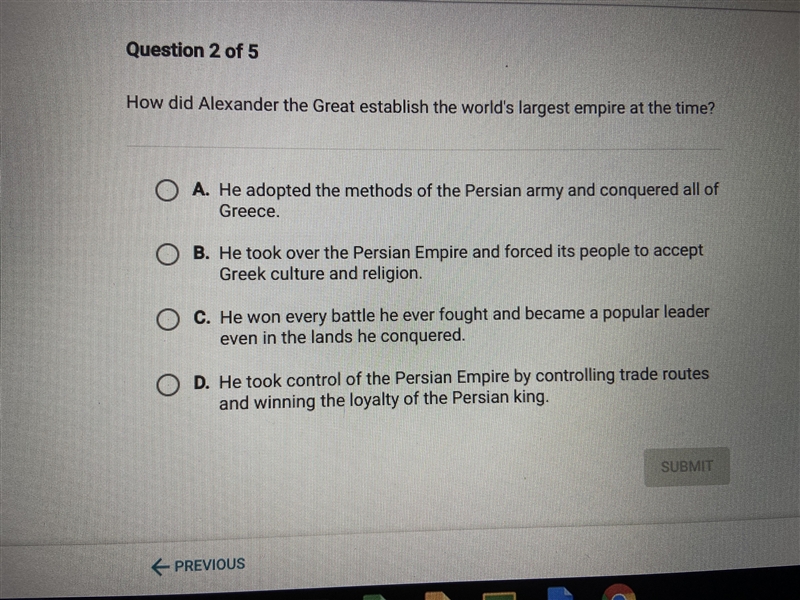 How did Alexander the Great establish the worlds largest empire at the time?-example-1