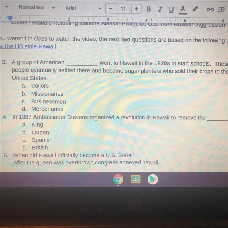 Need help with question 3 and 4 please.-example-1