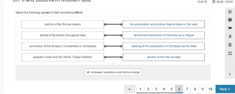 Match the following causes to their correlating effects-example-1