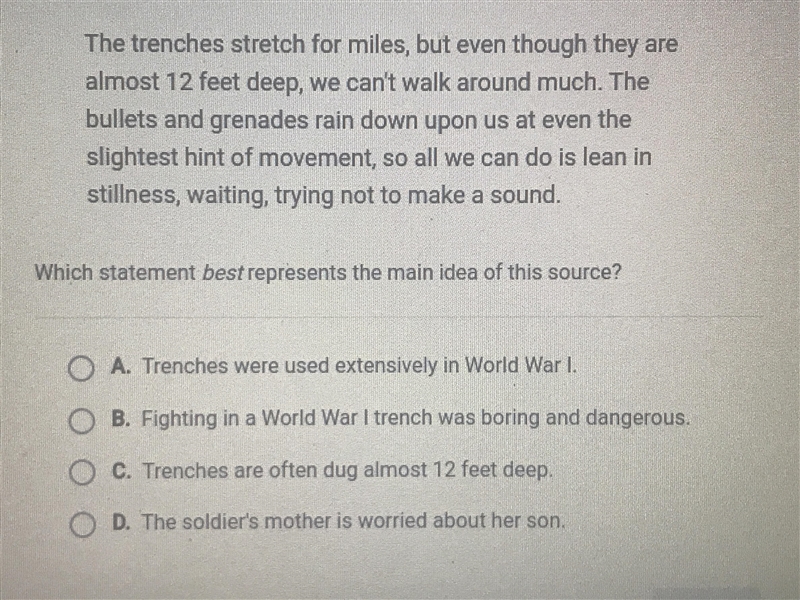 HELP ASAP!! This is an excerpt from a letter written by a soldier fighting in world-example-1