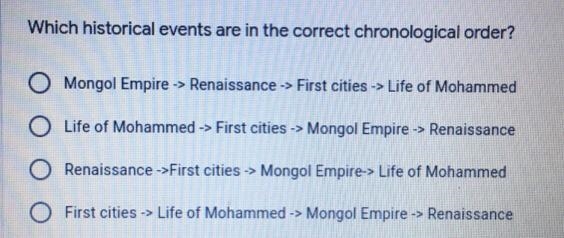 Which historical events are in the correct chronological order?-example-1