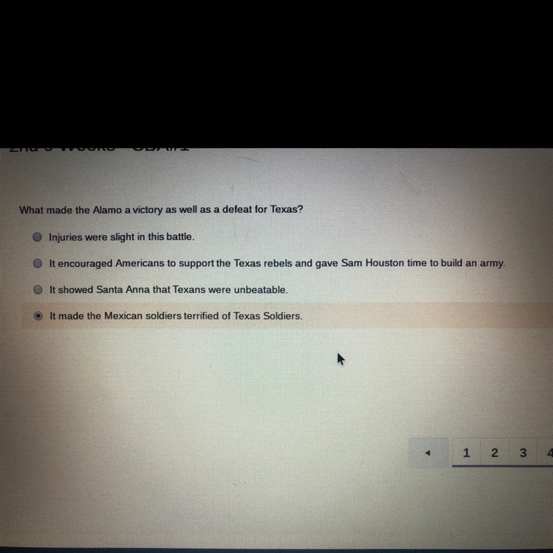 What made the Alamo a victory as well as a defeat for Texas?-example-1