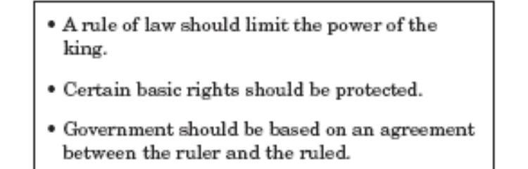 According to the information above the Magna Carta most influenced the colonial development-example-1