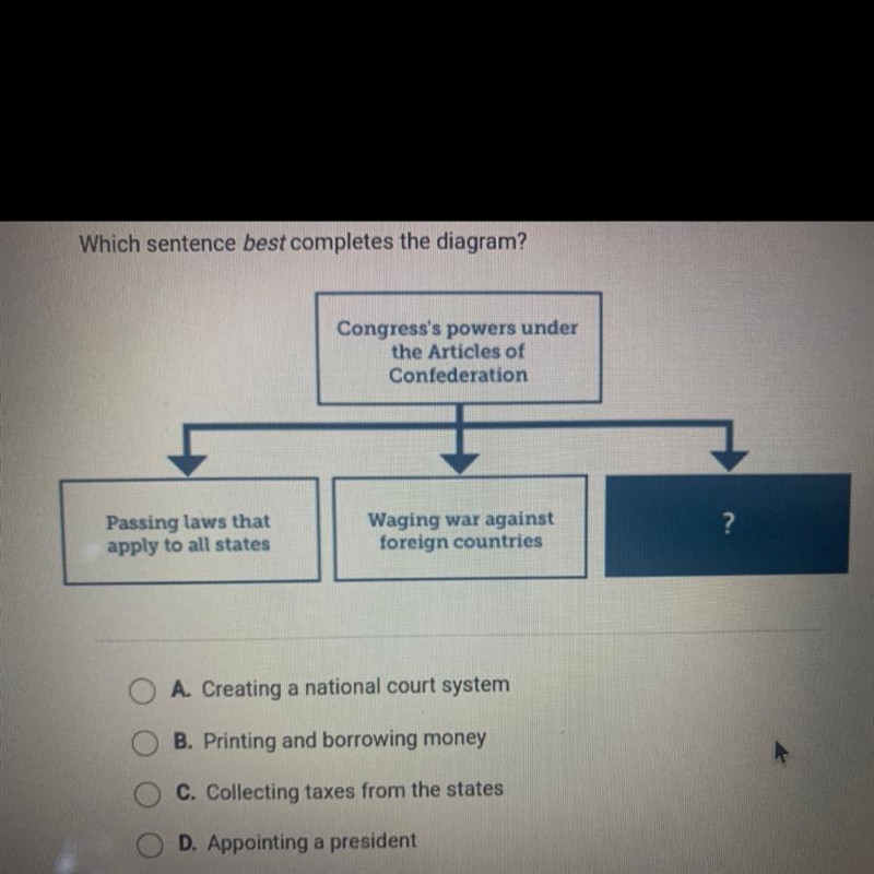 Which sentence best completes the diagram?-example-1