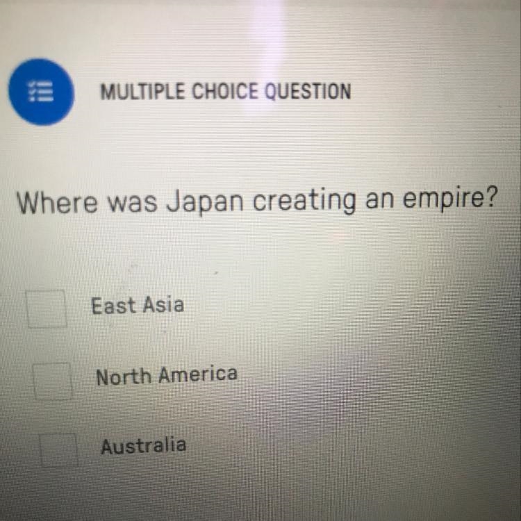 (30) points NEED HELP ASAP Where was Japan creating an empire?-example-1