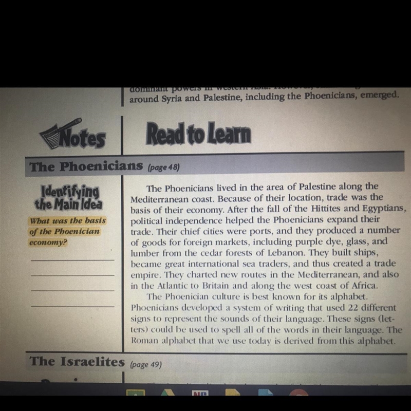 What was the basis of the Phoenician economy? Please help due tomorrow at 8:00am-example-1