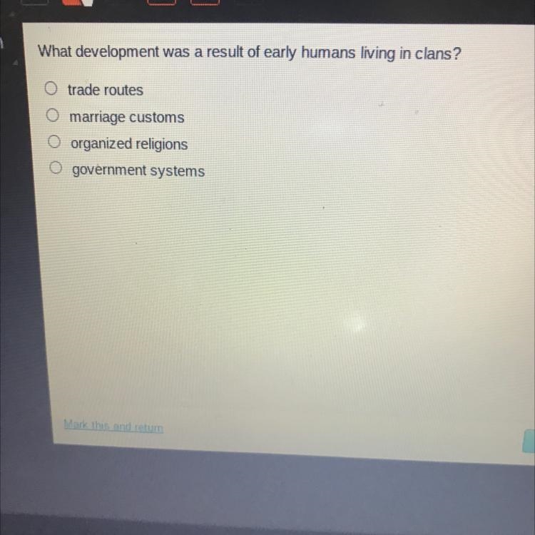 PLEASE HELP I WILL GIVE BRAINLESS What development was a result of early humans living-example-1