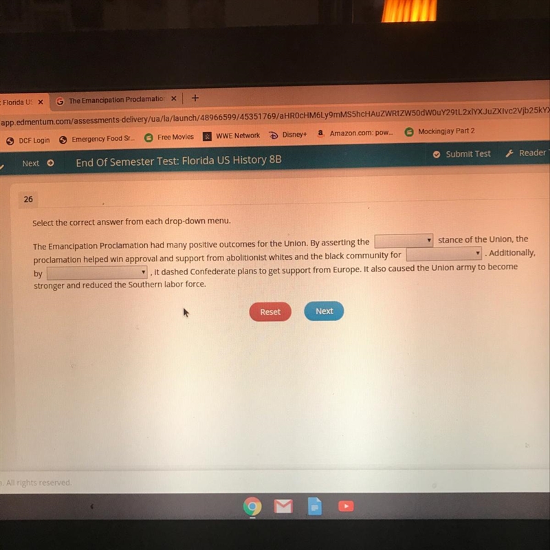 First drop-down: Antiwar Antislavery Antisecession Second drop-down: Stonewall Jackson-example-1