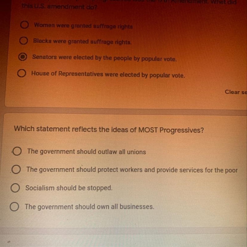 Help! Test on progressive era in America I don’t know this question!-example-1