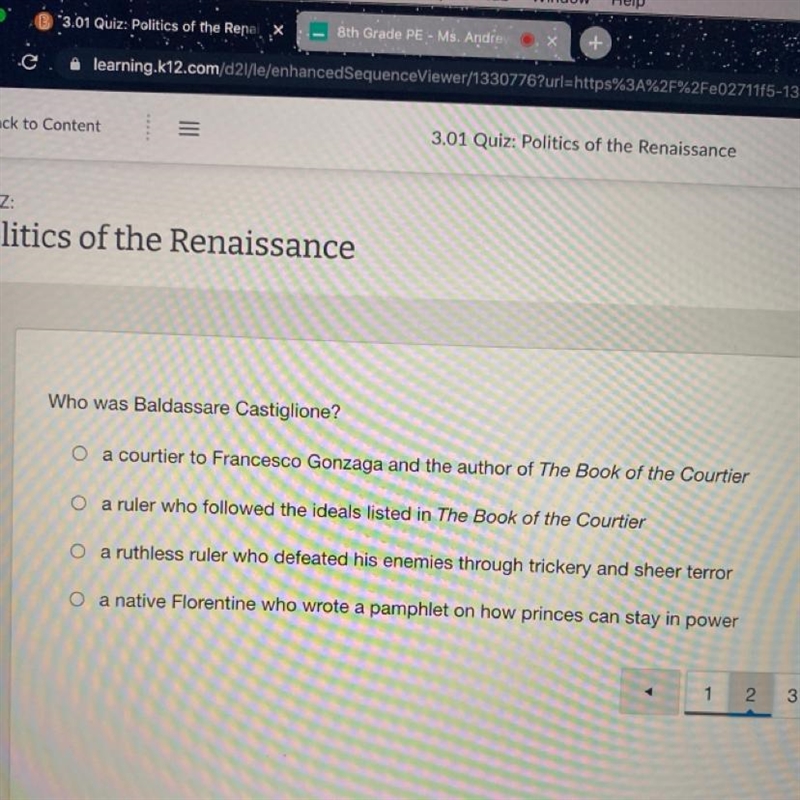 Who was Baldassare Castiglione? K12-example-1